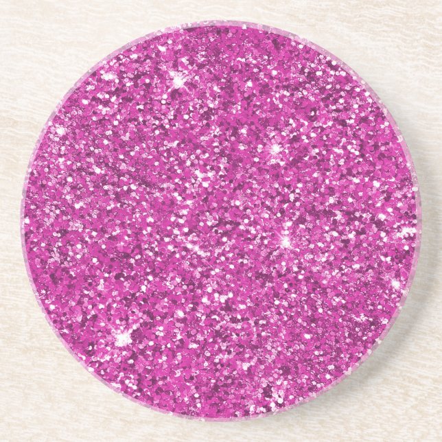 Posavasos Ombre Sparkle, Purpurina Rosa Girly (Frente)