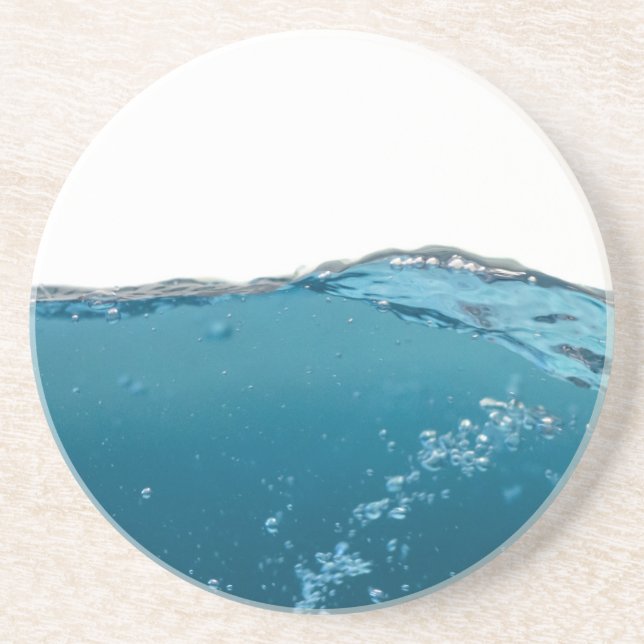 Posavasos Onda azul transparente (Frente)