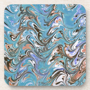 Posavasos Ondas En El Arte Abstracto De La Pura Acrílica Azu