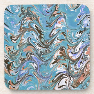 Posavasos Ondas En El Arte Abstracto De La Pura Acrílica Azu