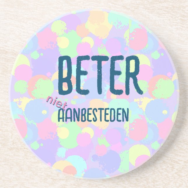 Posavasos Onderzetters Beter niet aanbesteden (Frente)