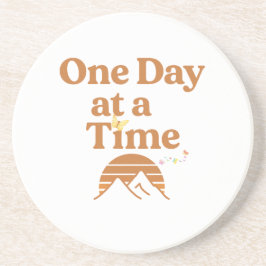 Posavasos One Day at a Time Sandstone Coaster