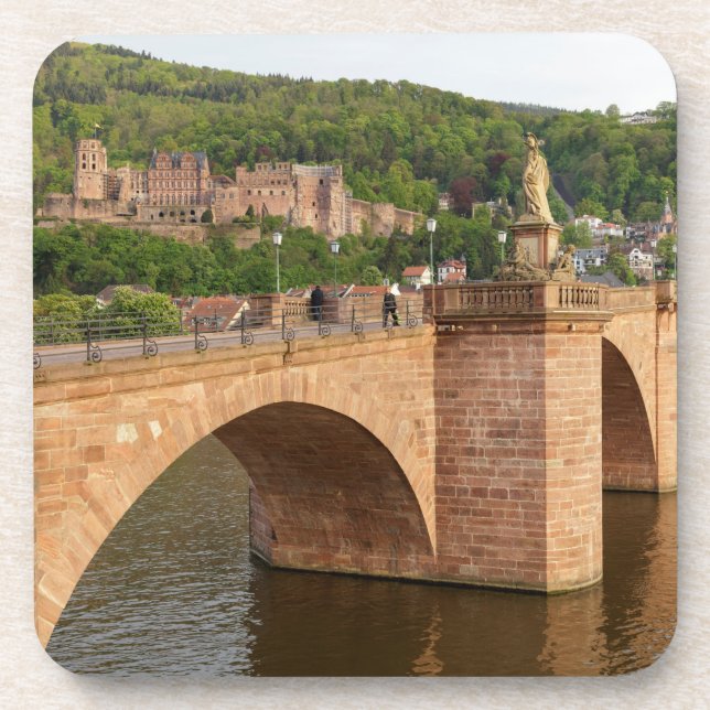 Posavasos Opinión de Heidelberg sobre el Neckar (Frente)