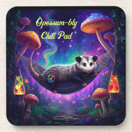 Posavasos Opossum Trippy Psicodelic Hippie Personalizado Per