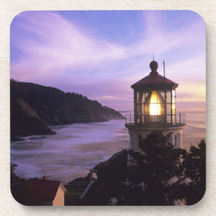 Posavasos OR, Costa de Oregón, Faro de Heceta Head, en