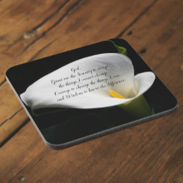 Posavasos Oración de Serenity Calla Lily Bloom Floral