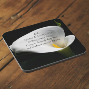 Posavasos Oración de Serenity Calla Lily Bloom Floral