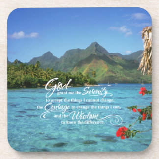 Posavasos Oración de Serenity y Isla Bora Bora