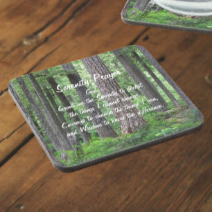 Posavasos Oración inspiradora de Serenity Forest