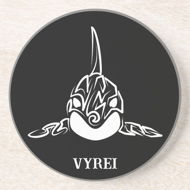 Posavasos Orca tribal negra y blanca (Frente)