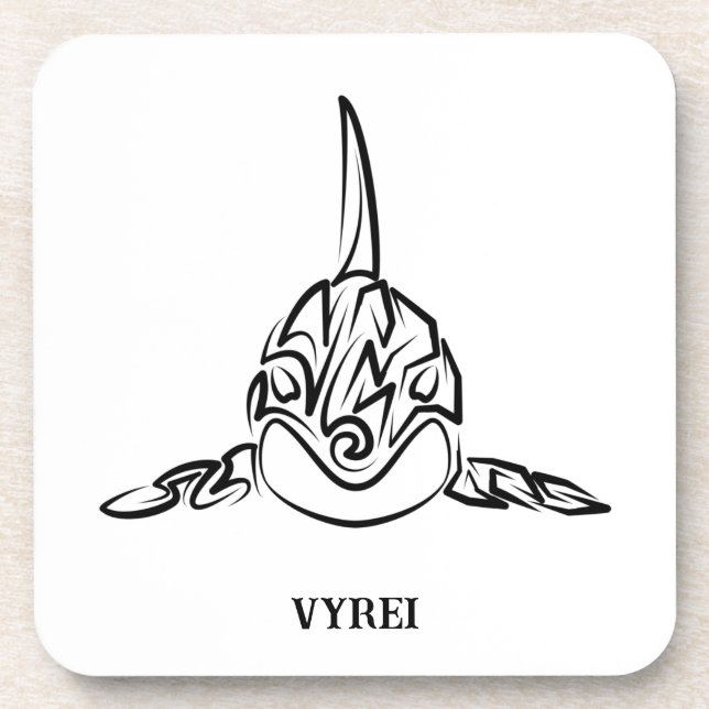 Posavasos Orca tribal negra y blanca (Frente)