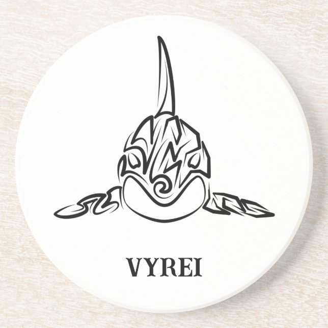 Posavasos Orca tribal negra y blanca (Frente)