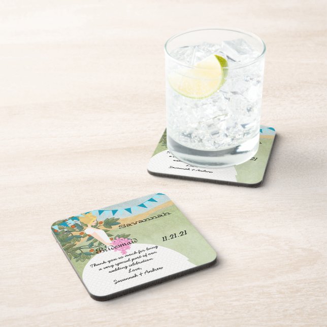 Posavasos Orchard Buntings Blonde la montaña rusa de la dama (Lado Derecho)