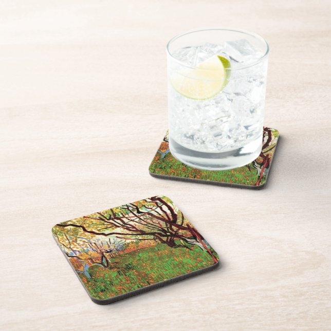 Posavasos Orchard en Blossom, Vincent van Gogh (Lado Derecho)