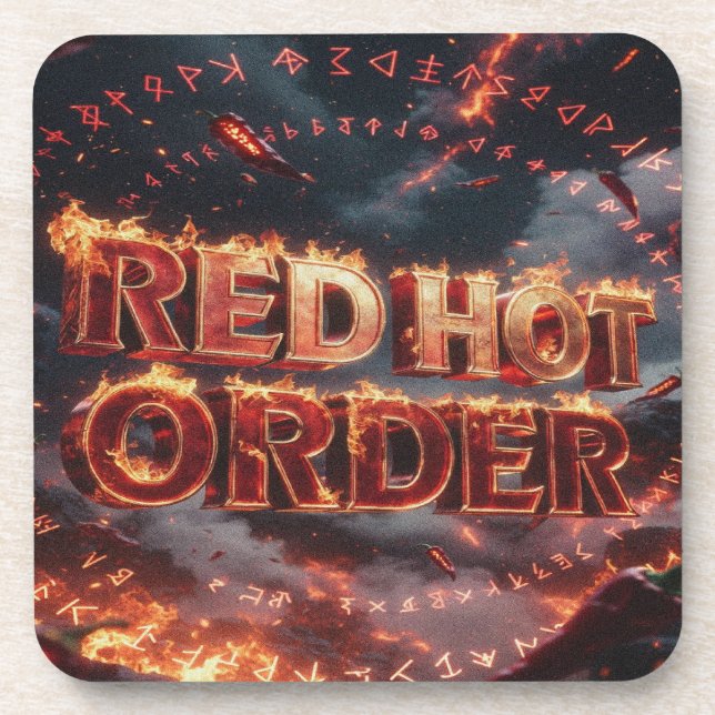 Posavasos Orden Caliente Rojo (Frente)