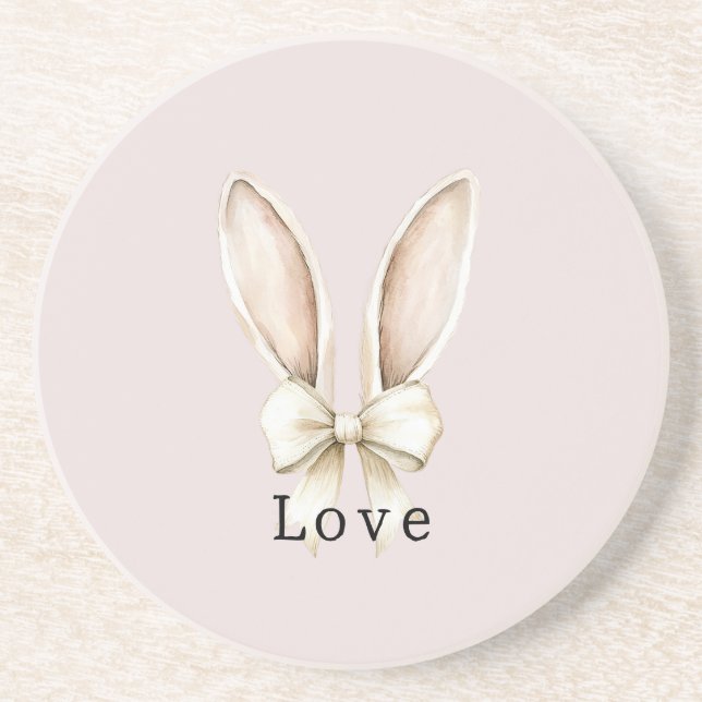 Posavasos Orejas de conejo de Pascua Arco Amor (Frente)