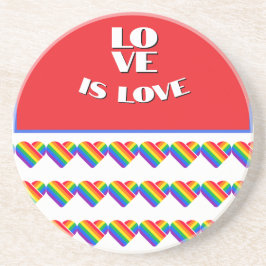 Posavasos Orgullo Arcoíris Corazón
