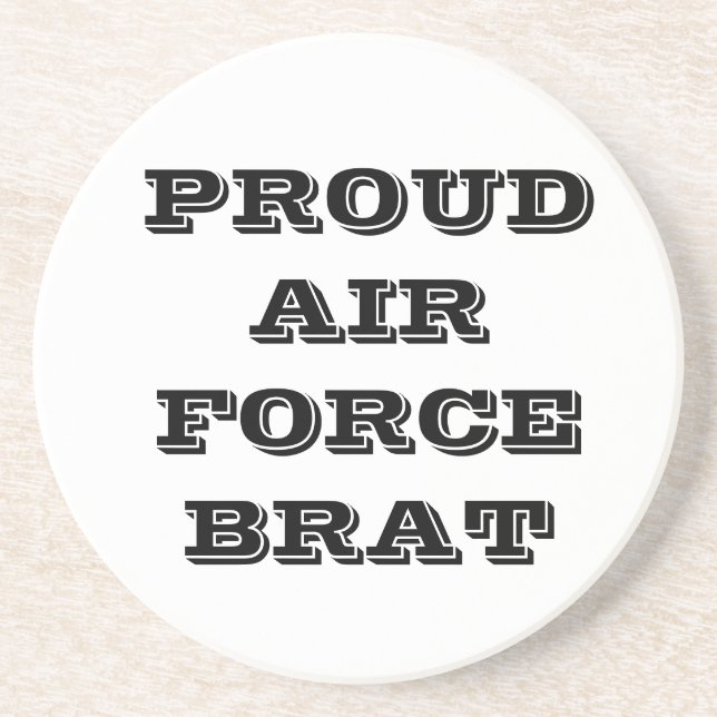 Posavasos Orgulloso de Coaster Air Force Brat (Frente)