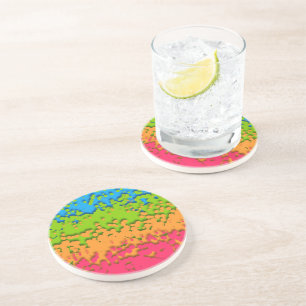 Posavasos Orgulloso Panromántico Retro Groovy Burbujeante Tr