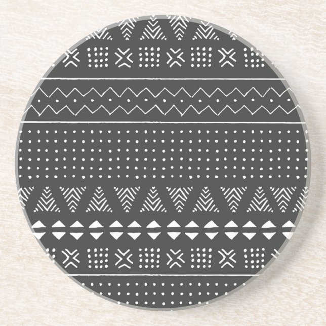 Posavasos Origen étnico tribal: patrón blanco negro. (Frente)