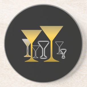 Posavasos Ornamento de diseño de lentes Martini