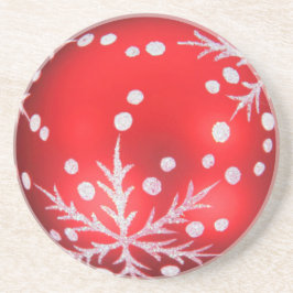 Posavasos Ornamento de Navidad Rojo