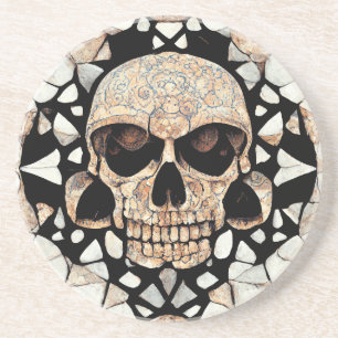 Posavasos Ornamento decorativo tribal   Arte craneal maya