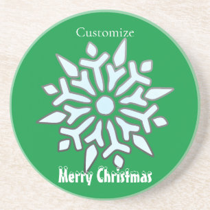 Posavasos Ornamento navideño de Snowflake Thunder_Cove