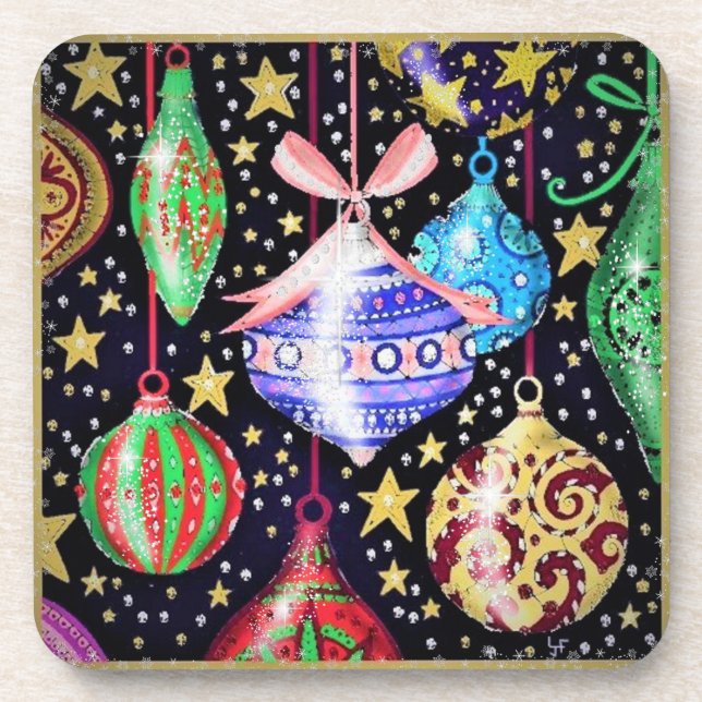 Posavasos Ornamentos de Navidad (Frente)