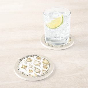 Posavasos Ornamentos dorados de Navidad Sandstone