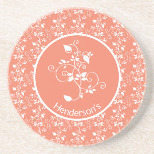 Posavasos Ornate Damask Patterned
