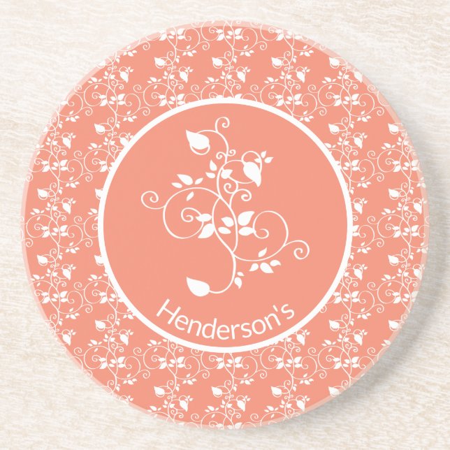 Posavasos Ornate Damask Patterned (Frente)