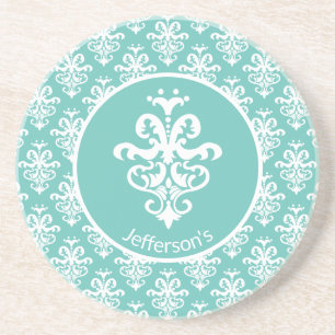 Posavasos Ornate Damask Patterned