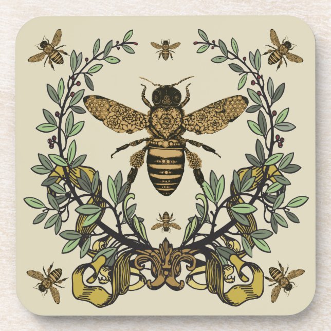 Posavasos Ornate Victorian Bees (Frente)