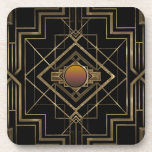 Posavasos Oro antiguo del art déco