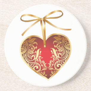 Posavasos Oro Corazón Filigrree