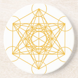 Posavasos Oro del cubo de Metatron