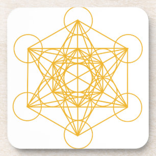 Posavasos Oro del cubo de Metatron