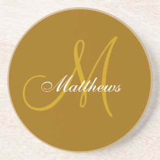 Posavasos Oro del práctico de costa del aniversario de boda