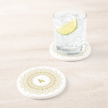 Oro en el diseño de círculo de mandal ornamental b