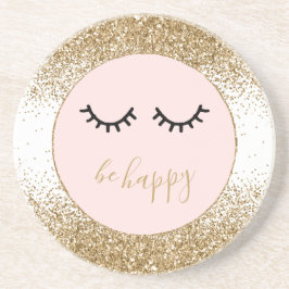 Posavasos Oro Glitzy Glam Sparkle Purpurina Eyelashes