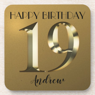 Posavasos Oro metálico de 19 años