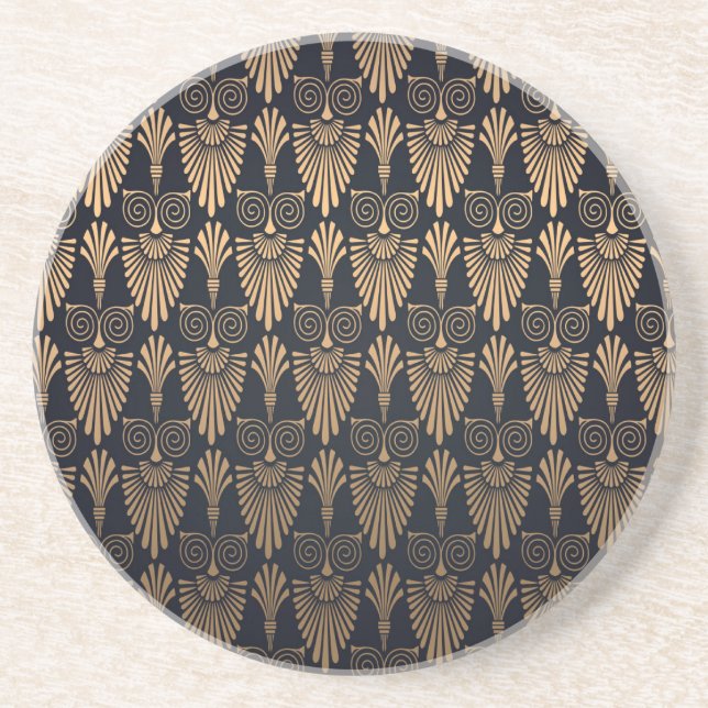 Posavasos Oro negro Art Deco: Retro. (Frente)