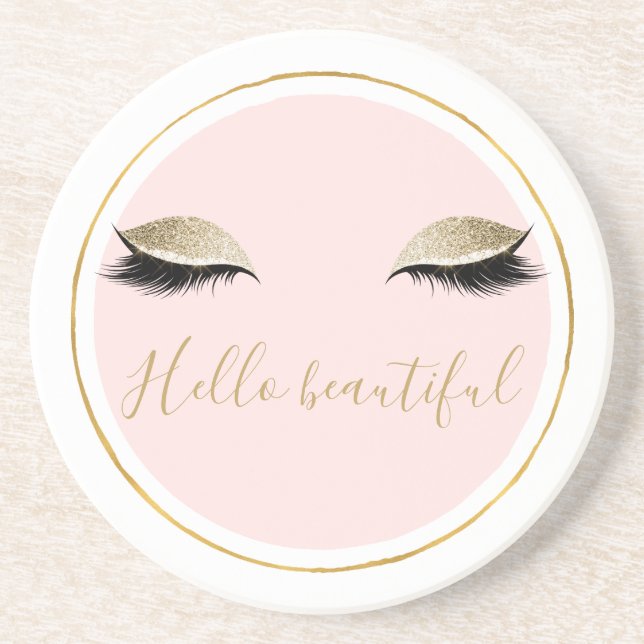 Posavasos Oro rosa Glitzy Black Eyelys (Frente)