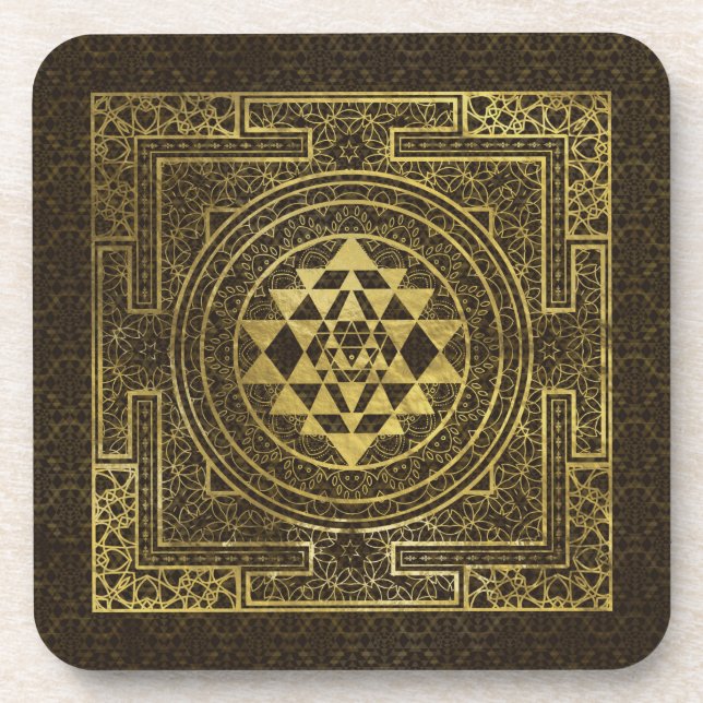 Posavasos Oro Sri Yantra/Sri Chakra (Frente)