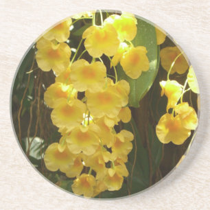 Posavasos Orquídeas Amarillas colgando flores tropicales