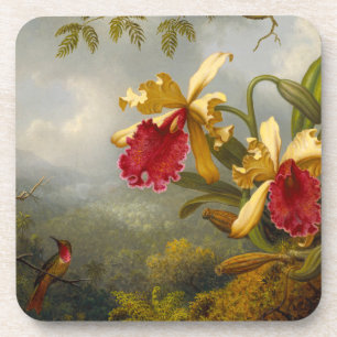 Posavasos Orquids y Hummingbird Heade
