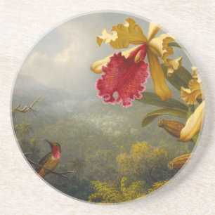 Posavasos Orquids y Hummingbird Heade
