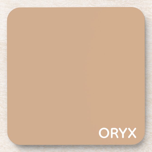 Posavasos Oryx color beige marrón (Frente)