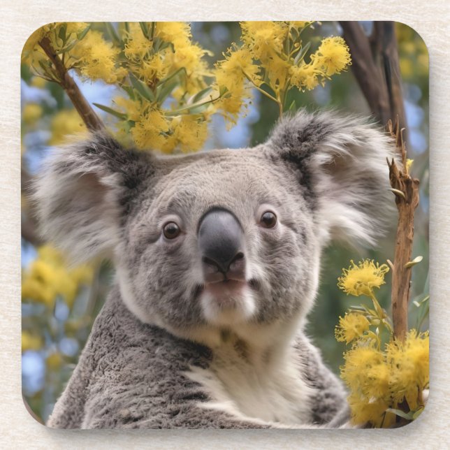 Posavasos Oso Amarillo Y Oso De Koala, (Frente)